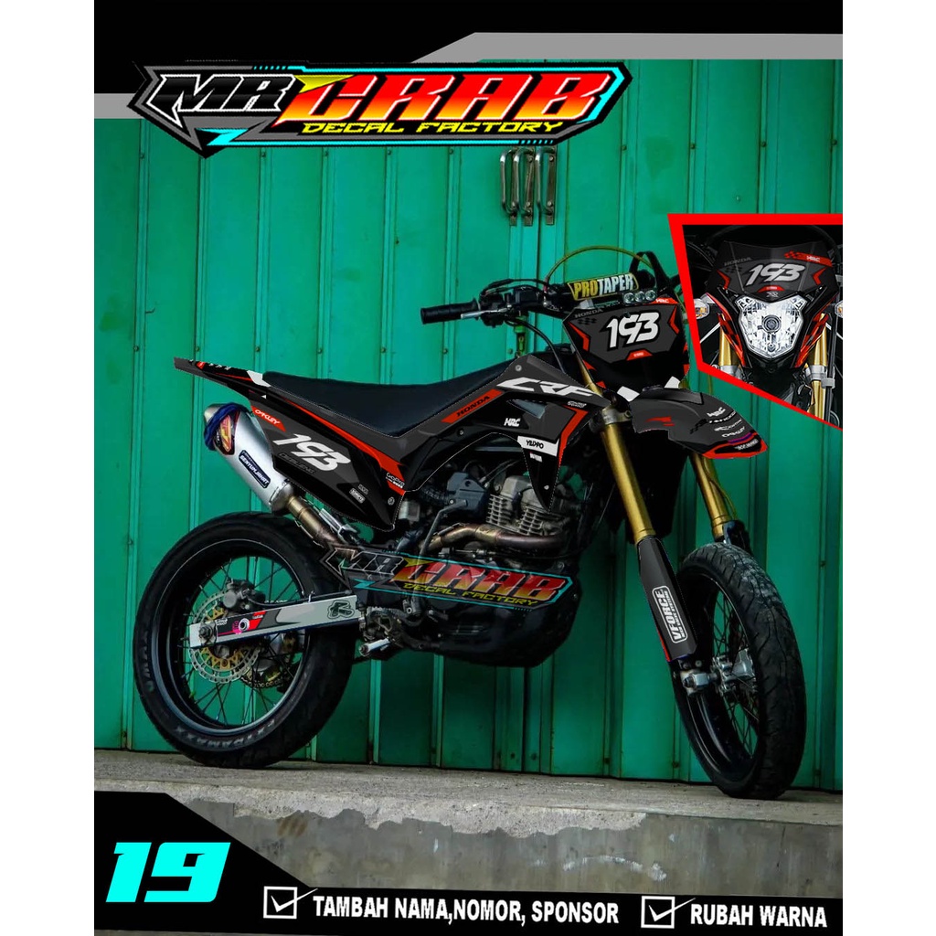DECAL CRF 150  FULL BODY - DECAL CRF 150 VARIASI SIMPLE 19