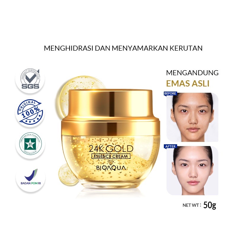 BIOAQUA 24K Essence Cream | Pelembab Wajah - 50 gr