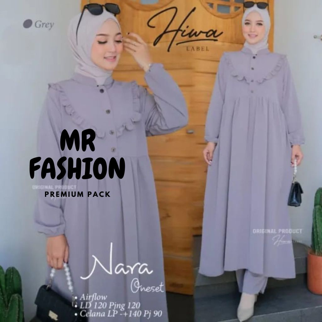 New Set Nara Long Tunik Polos Plisket // new setcel plisket import // setcel LD 120 // One set Premi