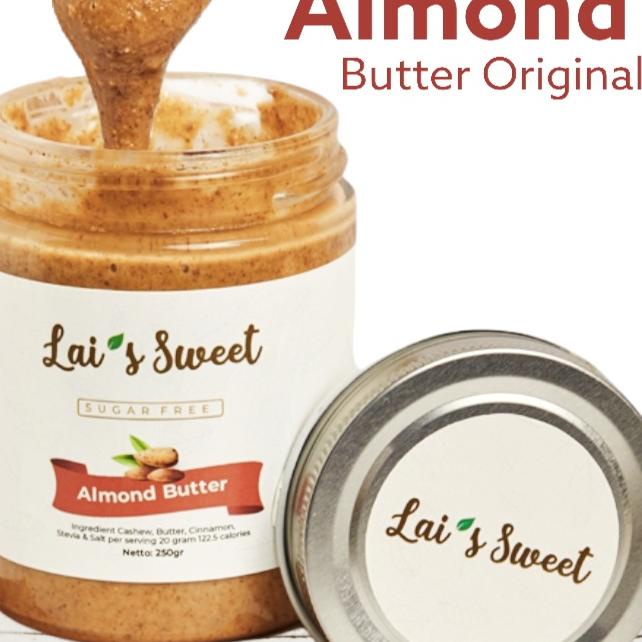 

➷ Lai's Sweet Roasted Almond Butter 250Gr (Free Sugar,Gluten Free,Vegan) ♀