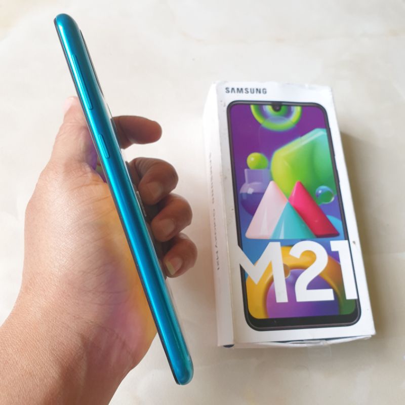 samsung m21 4/64 ram 4gb rom 64gb mulus dan lengkap