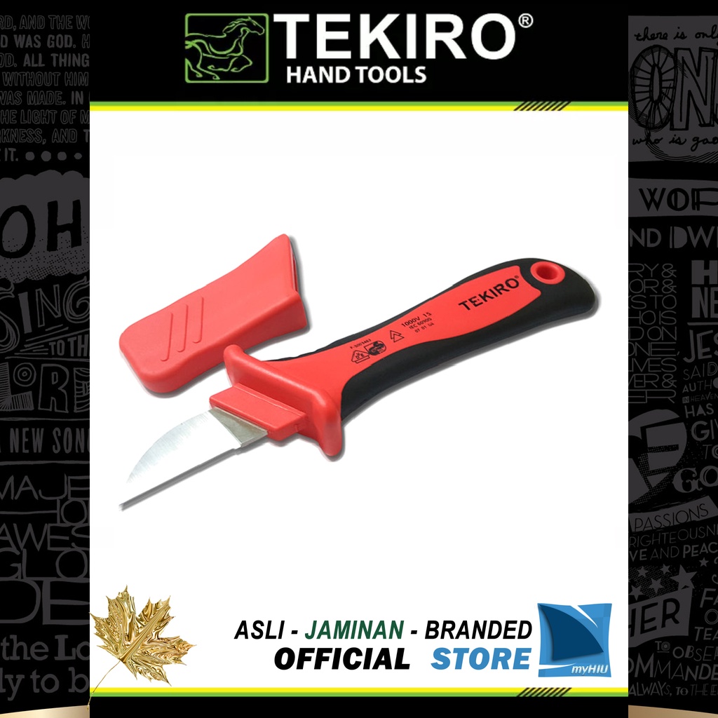 Pisau Kelistrikan 38 x 208 mm Terinsulasi Anti Konduksi / Insulation Cutter TEKIRO