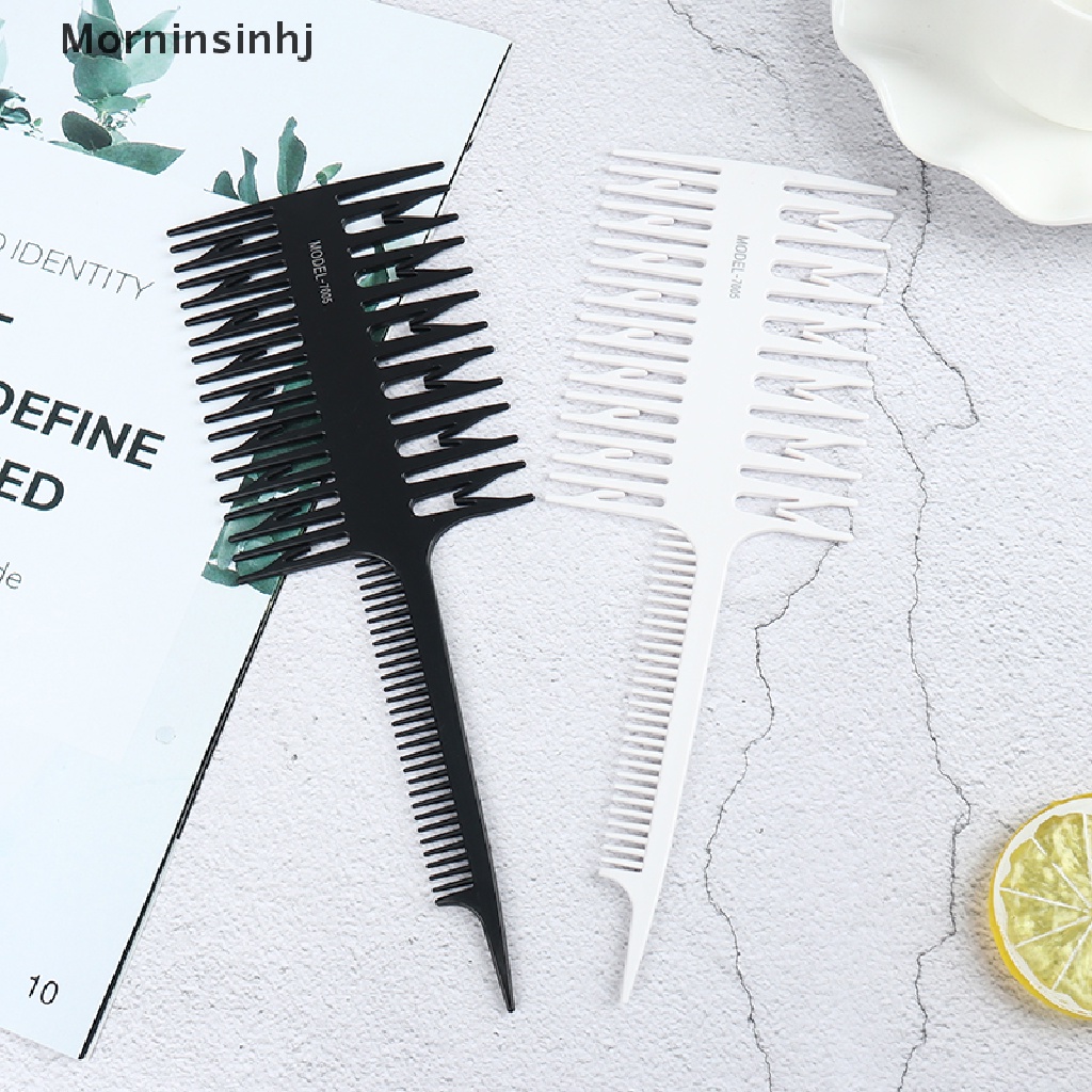 Mornin Sisir Pewarna Ekor Pro-Hair Highlighg Comb Anyam Cutg Combs Salon Rambut id