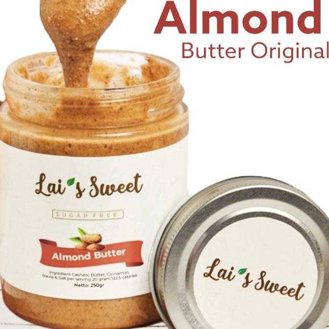 

℗ Lai's Sweet Roasted Almond Butter 250Gr (Free Sugar,Gluten Free,Vegan) ▲