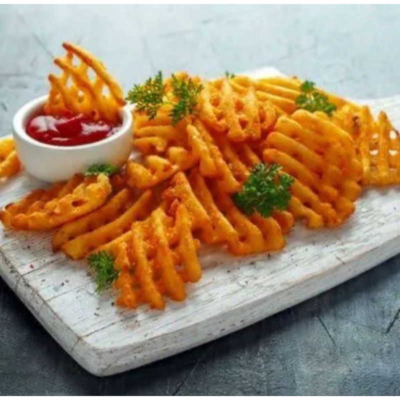 Frozen Food Waffle Fries 1 Kg/Frozen McBalls Waffle Fries/Waffle Fries/Bento Waffle Fries/Dimsum Waf