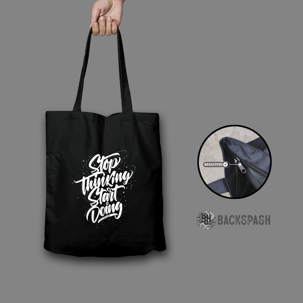 Totebag wanita dan pria kata - kata bisa pakai foto sendiri tas selempang wanita THD