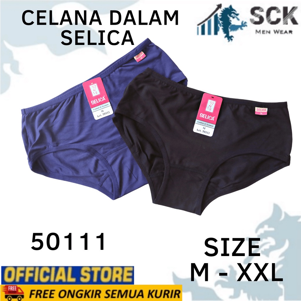 CD Wanita SELICA 50111 Bahan Katun / Pakaian Dalam Seamless / Celana Dalam Halus