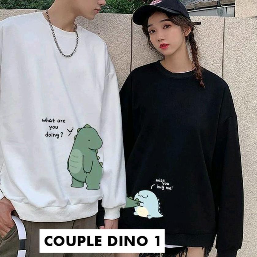 ☄ SWEATER COUPLE  SWEATER CUTE DINO /  SWEATER KEKINIAN ♢
