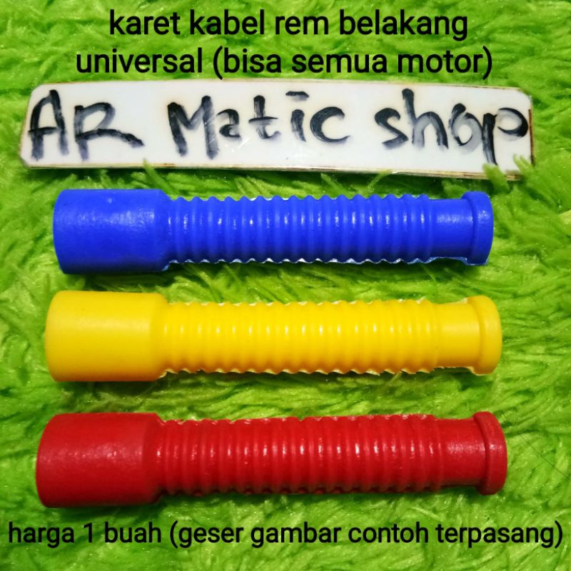 karet pelindung kabel rem belakang warna merah biru kuning kabel rem belakang vespa matic yamaha mat
