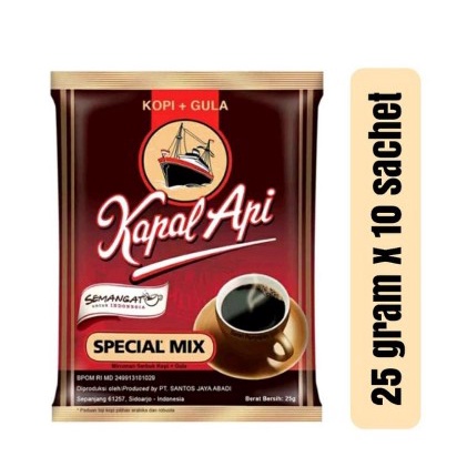 

Kopi Kapal Api Special Mix ( isi 10 Saset ) / 1 Renteng