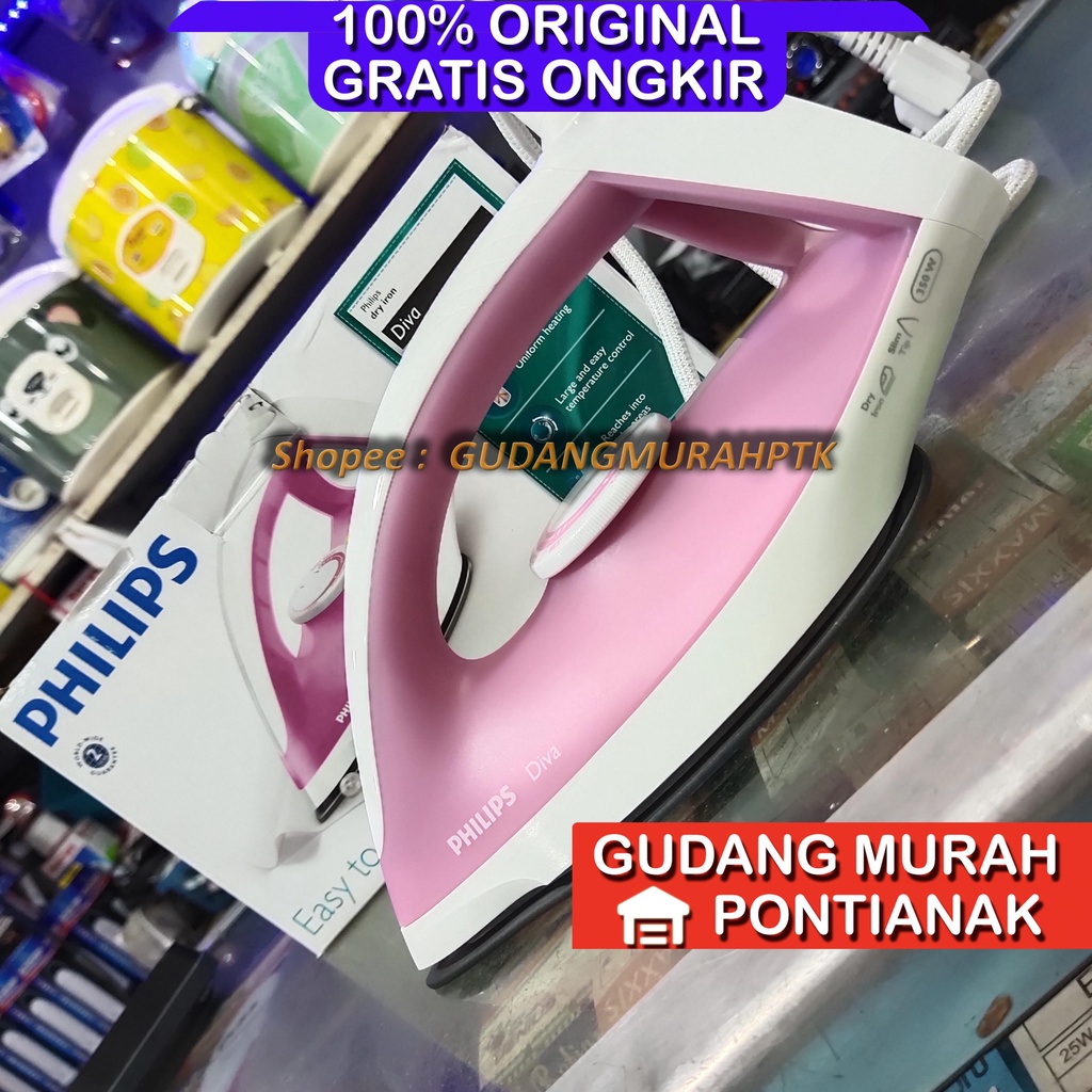 Setrika Philips GC 122 Gosokan Rapi diva iron PINK NEW Warna Baru