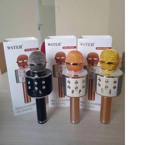 ✵ Mic WS 858 Mic Bluetooth Mic Wireless Kece Banget Mic YS 68 ☺