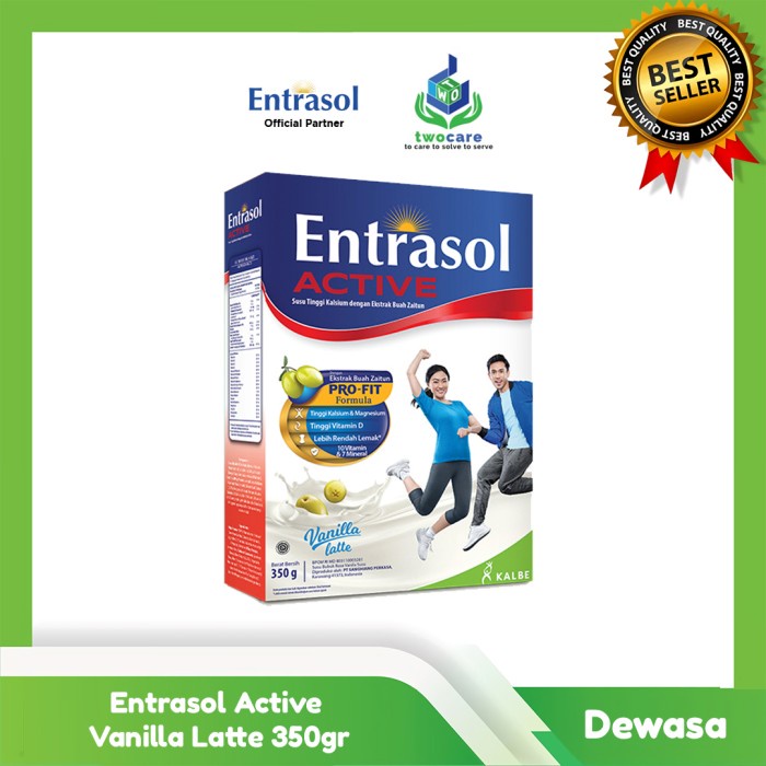 

[ COD ] Entrasol Active Vanilla Latte 360 gr Vanila Latte - Susu Lansia
