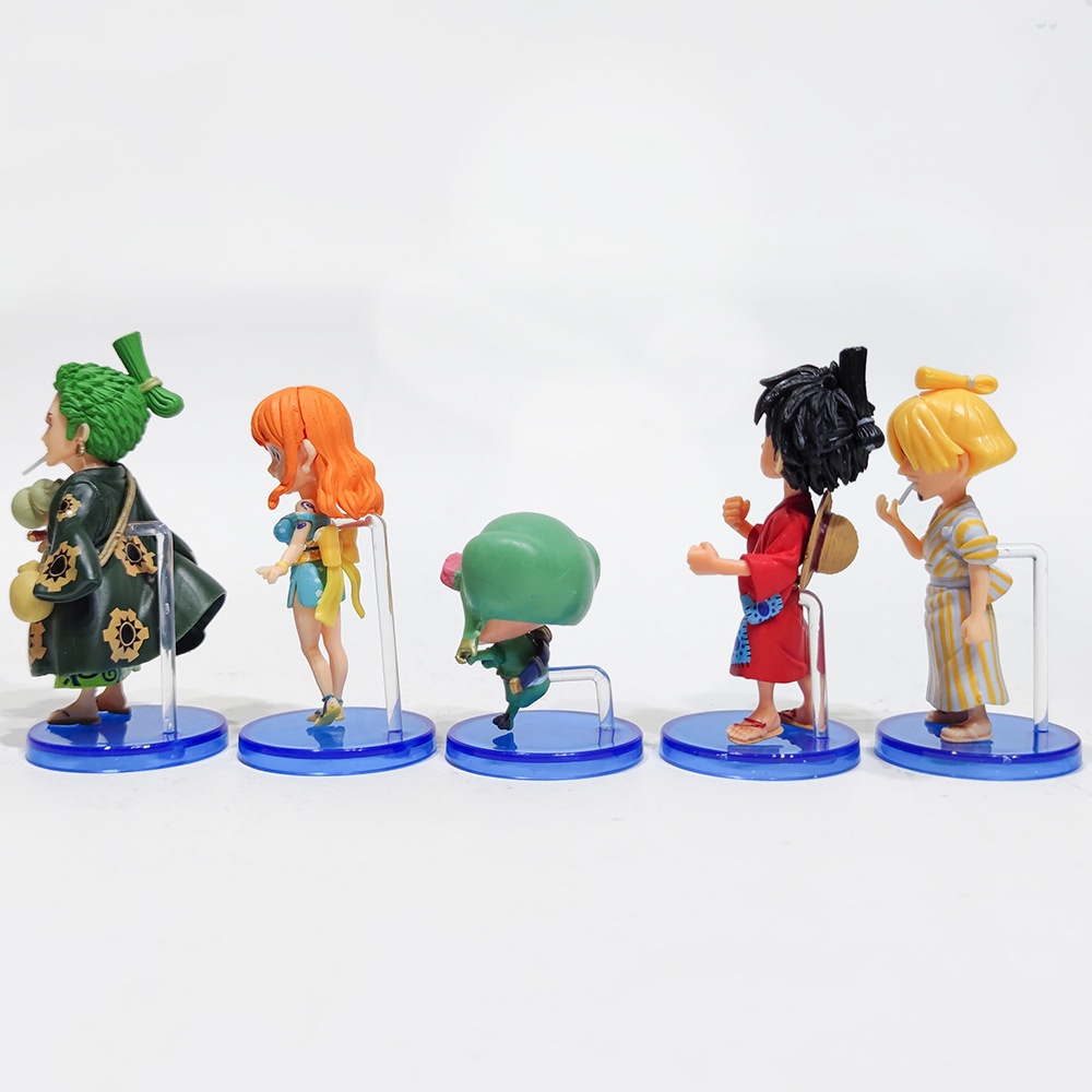 10pcs One Piece anime action figure Wano Country Luffy Zoro Sanji Nami model