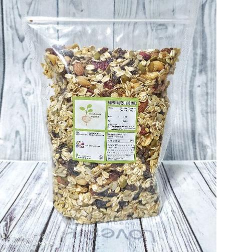 

♣ SUPER MUESLI 500gr - Rolled Oat, Almond, Cranberry, Cashew, Pumpkin Seed, Sunflower Seed, Flaxseed ◘