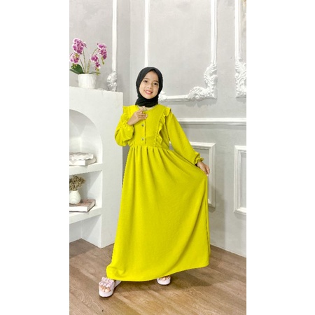 Gamis anak tanggung crinkle airflow