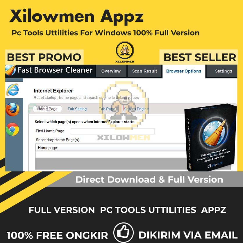 [Full Version] Fast Browser Cleaner Pro PC Tools Software Utilities Lifetime Win OS