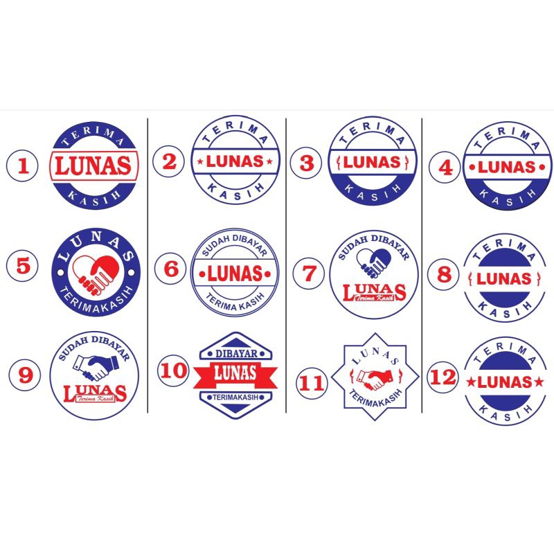 

Stempel Lunas Bulat / Stempel Otomatis 2Warna Murah