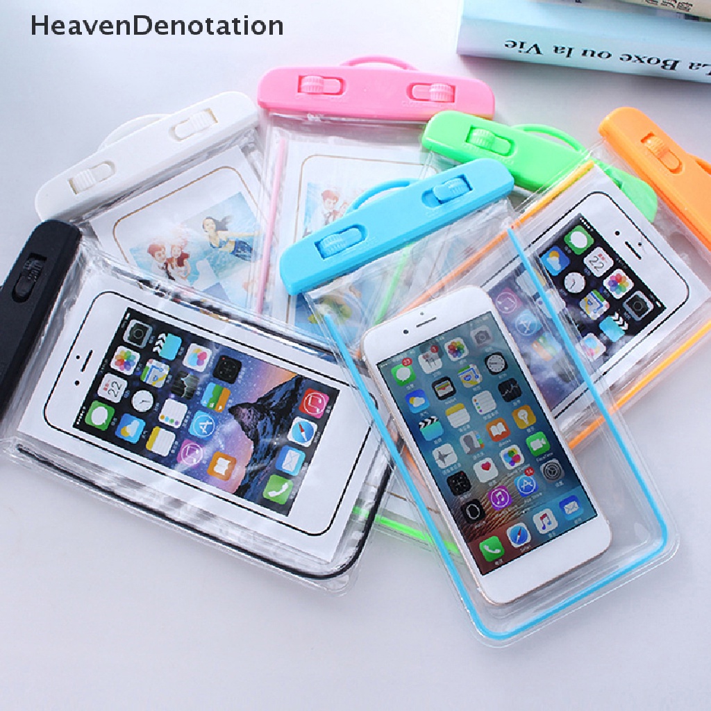 [HeavenDenotation] Tas Renang Waterproof Phone Case Water proof Bag Kantong Ponsel PVC Cover Untuk iPhone 12 Pro Xs Max XR X8 7 Galaxy S10 HDV