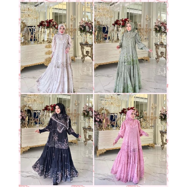 Gamis Bintng set hijab Brand Shellasaukia
