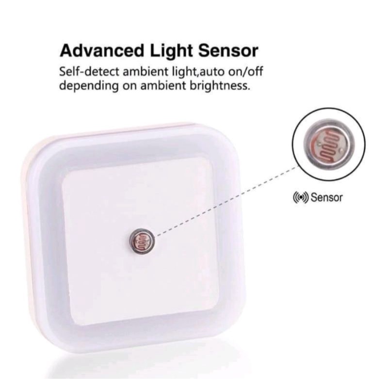 Lampu Tidur Kotak Sensor Cahaya LED Night Light Dekorasi Hias Ruangan/ Lampu hias tidur/ lampu kotak