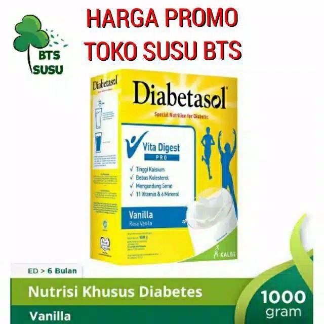 

[ COD ] SUSU DIABETASOL 1KG VANILA COKLAT 1000GR - Coklat dusCacat, Pack Ekonomis