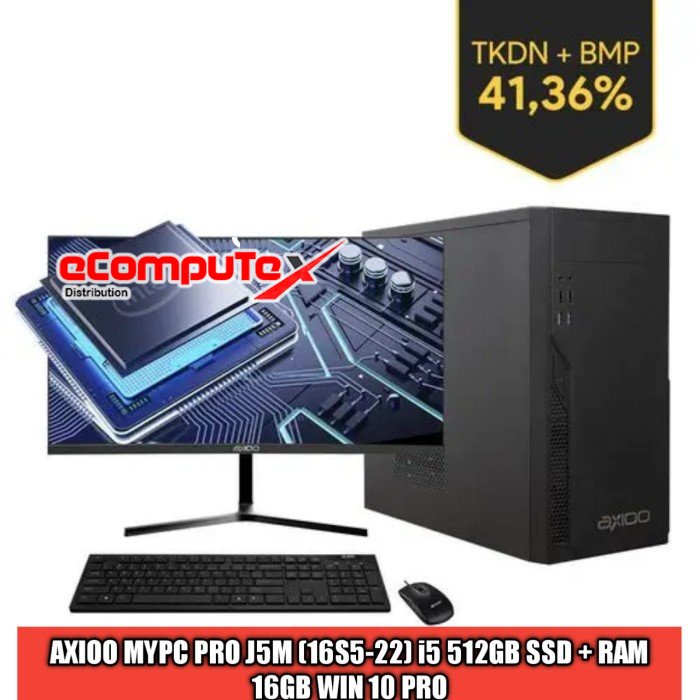 MINI PC AXIOO MYPC PRO J5M (16S5-22) I5 16GB 512GB 21.5&quot;FHD TKDN GARANSI RESMI