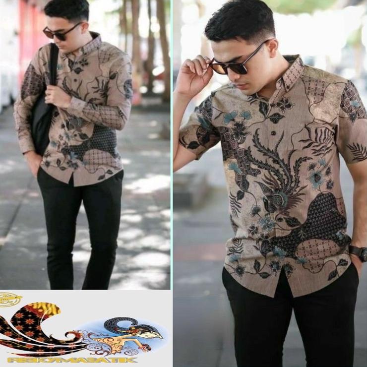 COD✔️ Baju Batik Pria Terbaru Kemeja Batik Pria Lengan Panjang Size M L XL XXL Batik motif keris nav