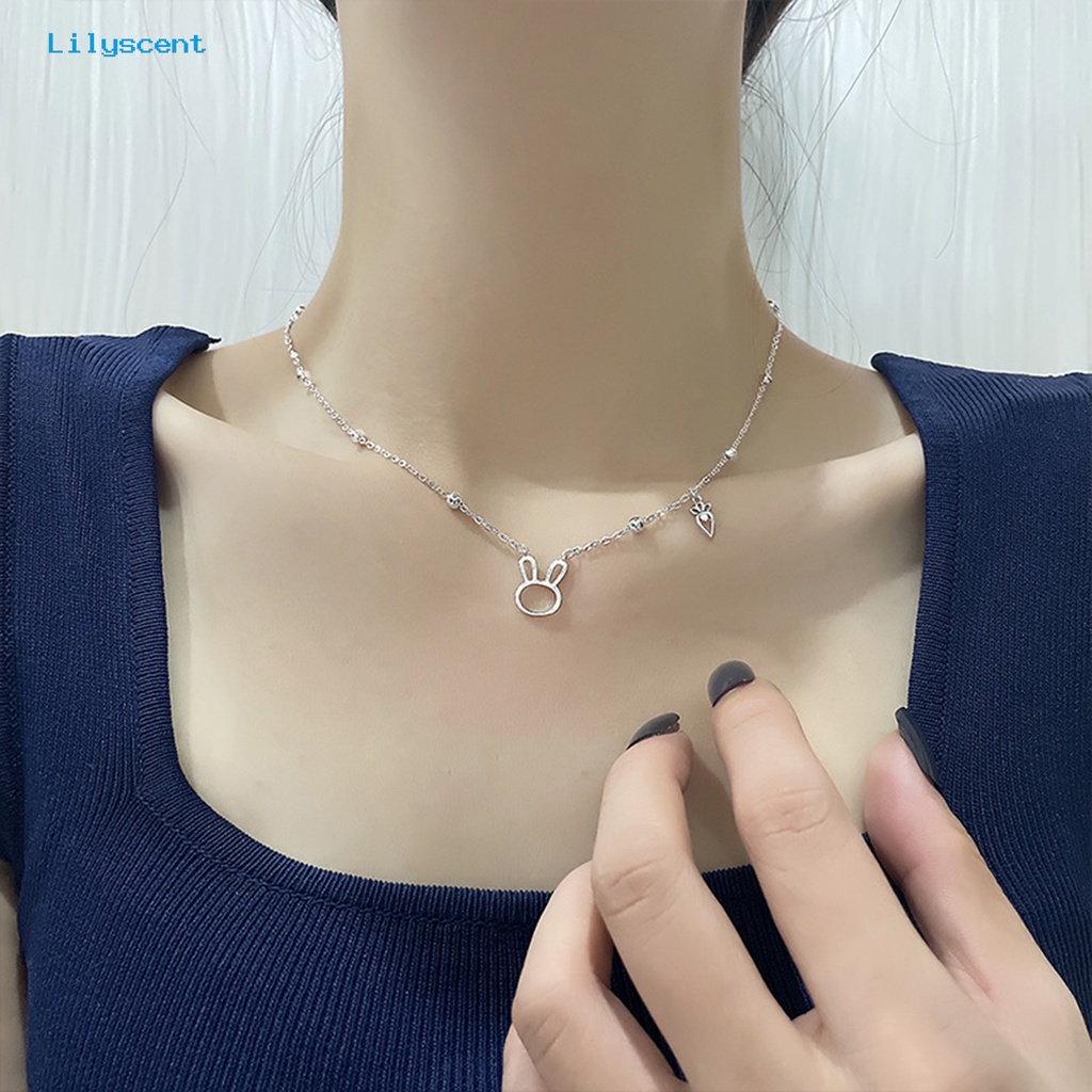 [LS] Kalung Simple Adjustable Halus Berongga Keluar Liontin Wanita Indah Kalung Terang Untuk Pakaian Sehari-Hari