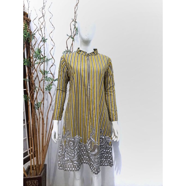 TUNIK BATIK WANITA WARNA HIJAU SAGE UKURAN S M L XL XXL JUMBO