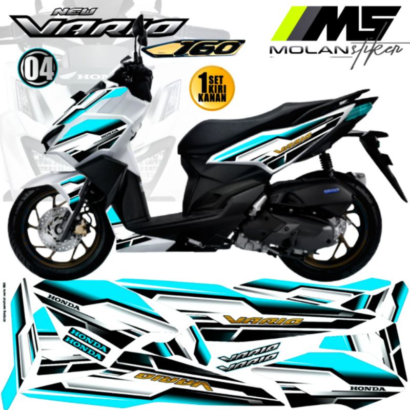 Decal Sticker Striping Variasi Vario 160 Honda Vario 160 New Vario 160 Honda Click 160 - Decal Semi 