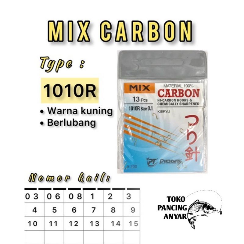 mata kail mix carbon kuning 1010R