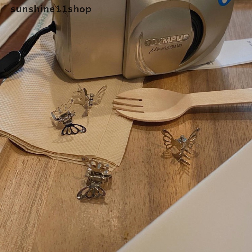 Sho 10pcs Korea Lucu Mini Logam Berongga Kupu-Kupu Jepit Rambut Hair Claw Untuk Anak Perempuan Anak 2022fashion Mahasiswa Anak Hair Clip Headwear N