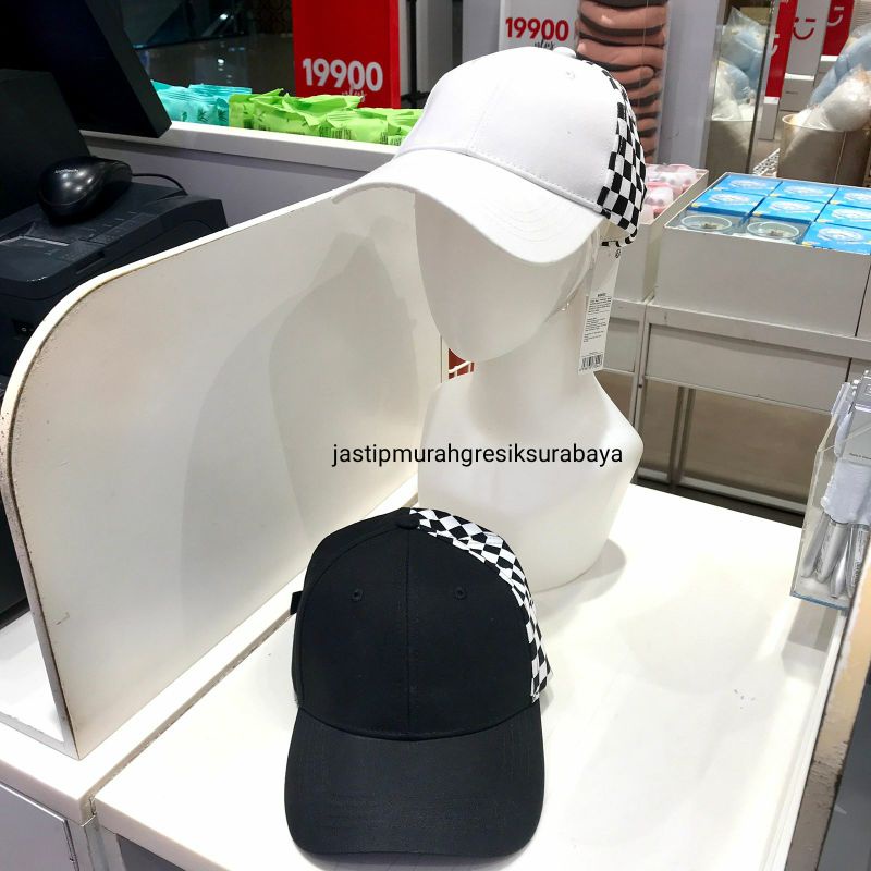 CHECKERBOARD BASEBALL CAP MINISO TOPI MINISO