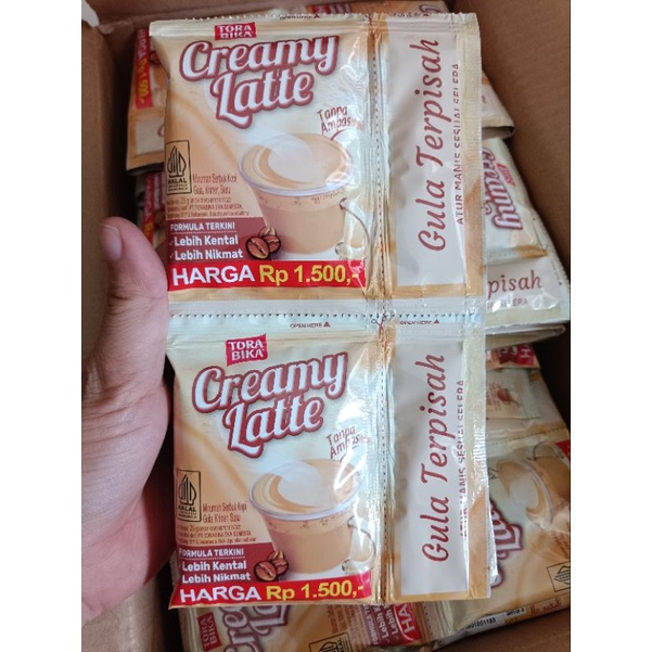 

Creamy latte 1 renceng isi 10sachet
