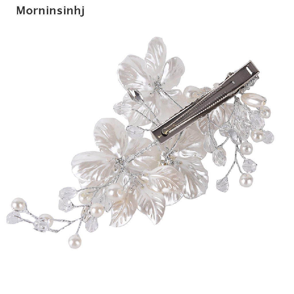 Mornin Bridal Kristal Mutiara Bunga Hair Clip Perhiasan Rambut Pernikahan Aksesori Rambut id