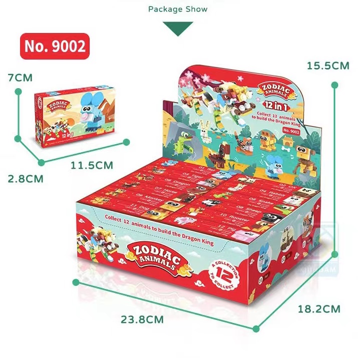 Kompatibel Lego Rakitan Blok Bangunan Partikel Kecil Animal 12 Zodiak Lego Building Blocks Educ