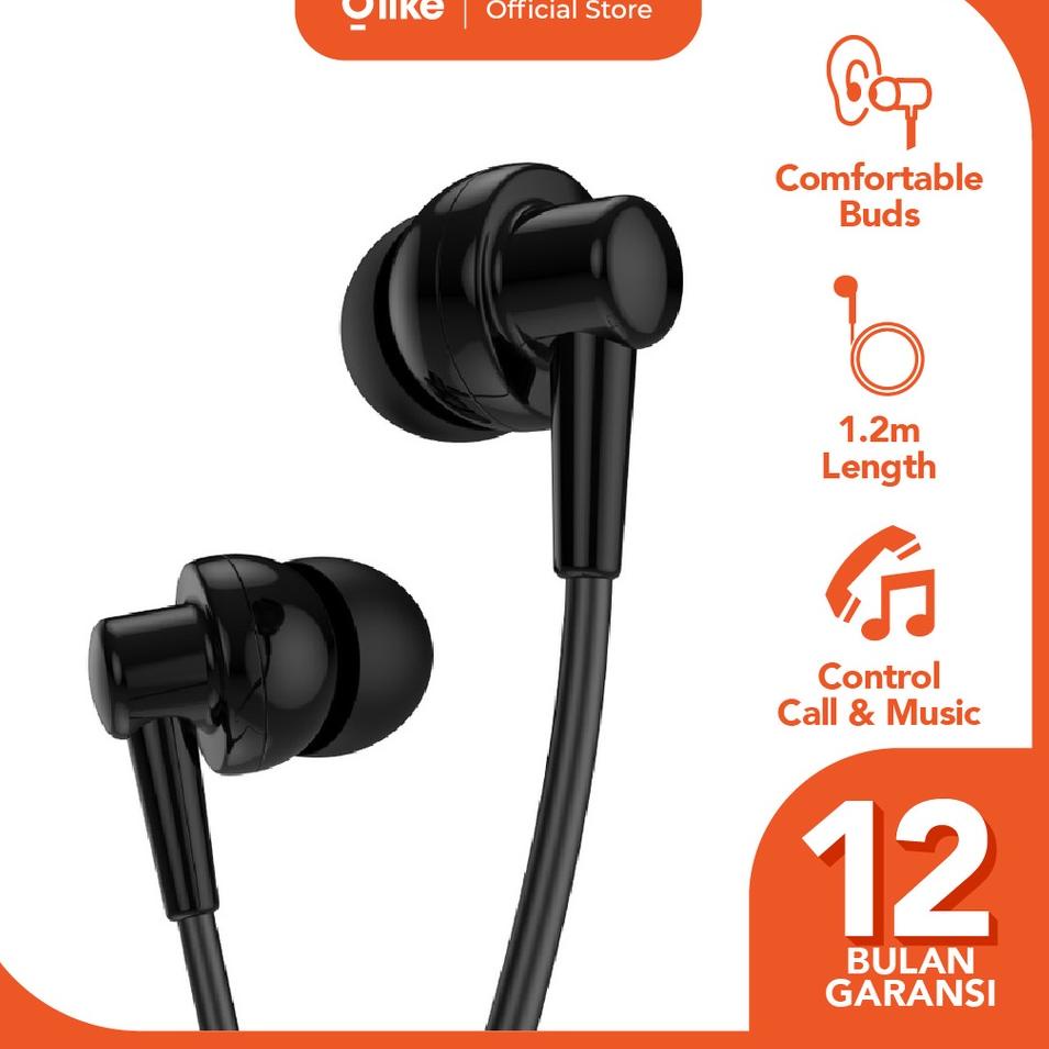 Gebyar promo Olike Wired Earphone Headset In Ear HD Audio Headphone Handsfree Cable 125cm Garansi Re