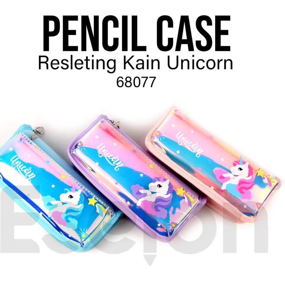 

F25 Kotak Pensil Resleting Kain UNICORN 6807 / Tempat Pensil fancy SERBA MURAH ⤴