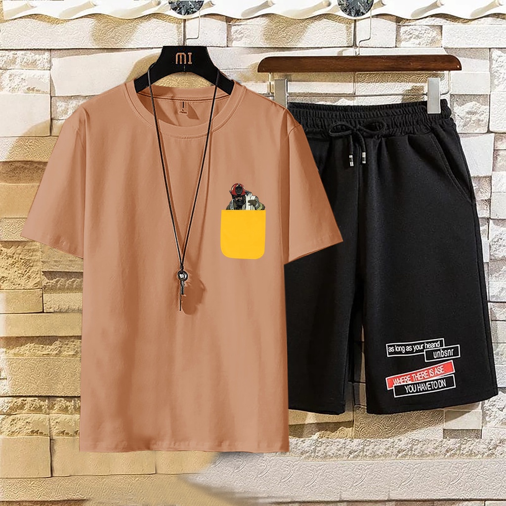 COD/AN/ SETELAN size M|L,XL setelan pria&amp;wanita pakaian distro baju dan celana set guis-