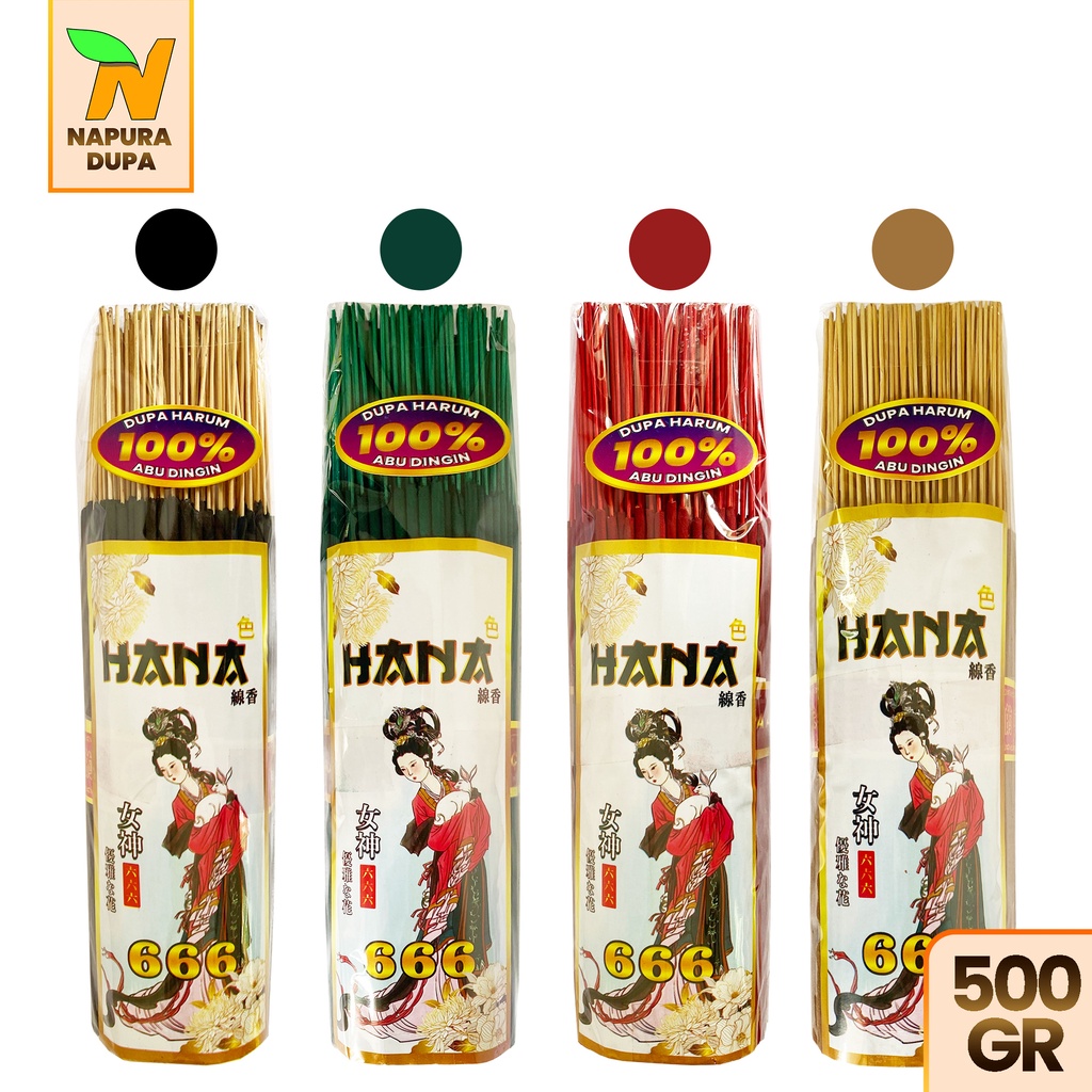 Dupa Cina 28cm 500gr Hana hio bulat 666 merah, cokelat, hijau, hitam, kuning