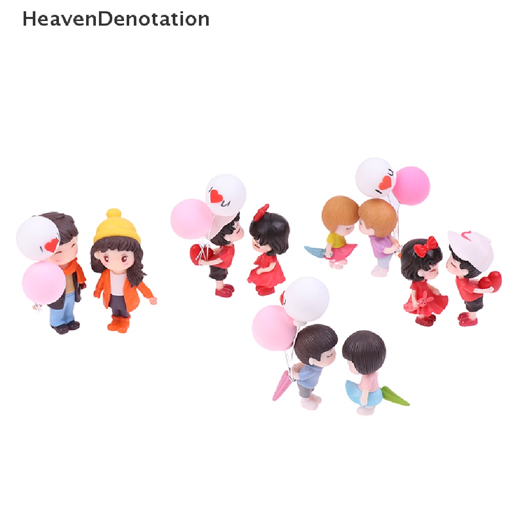 [HeavenDenotation] Pasangan Anime Untuk Model Ornamen Mobil Gambar Balon Kiss Lucu Dekorasi Otomatis HDV