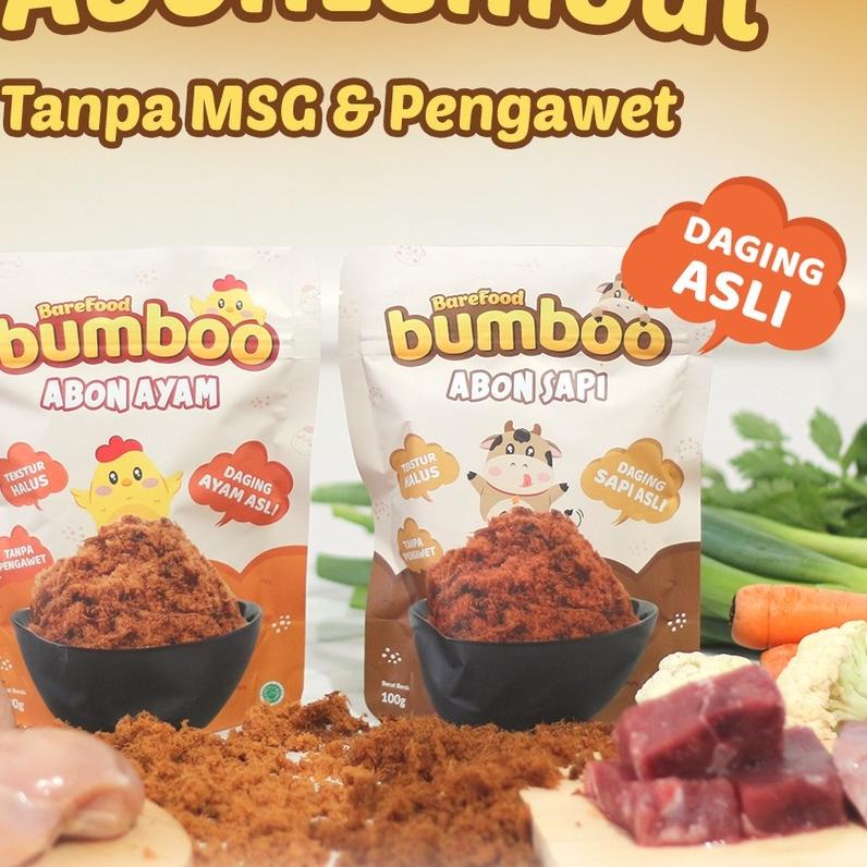 

♧ BUMBOO Abon Asli - Tekstur Lembut MPASI Si Kecil - Sumber Protein - Tanpa MSG - Tanpa Pengawet ☁