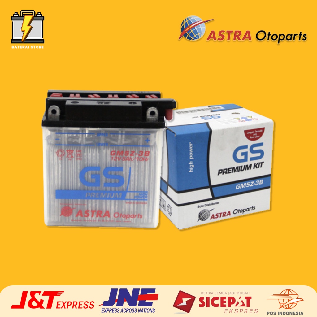 Aki  Motor Yamaha Vega R, Vega ZR Shogun Astrea Grand Mio Sporty GS Astra GM5Z-3B Original Aki Basah