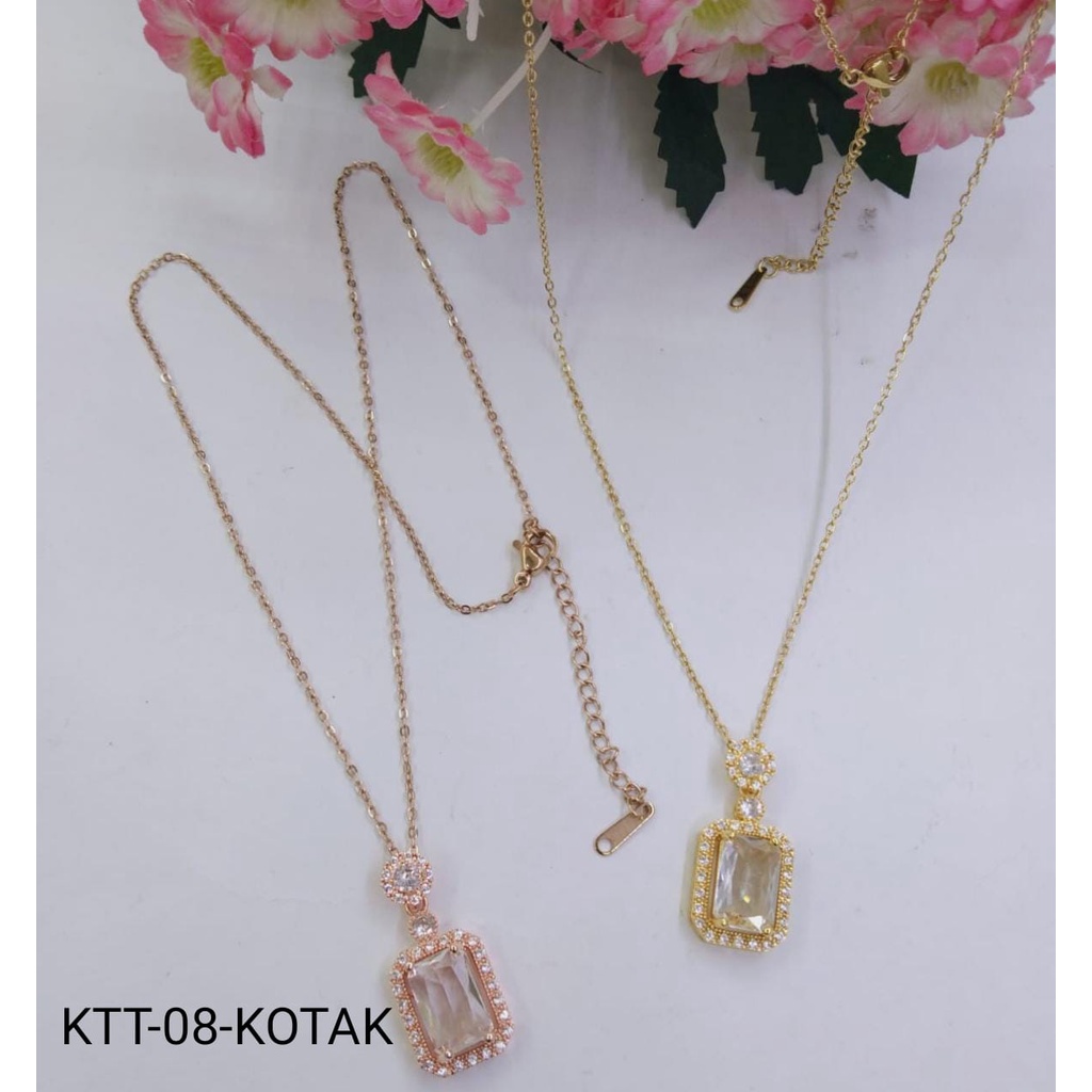 KALUNG EMAS TITANIUM MOTIF KOTAK TERMURAH / DUNIA GELANG TERBARU