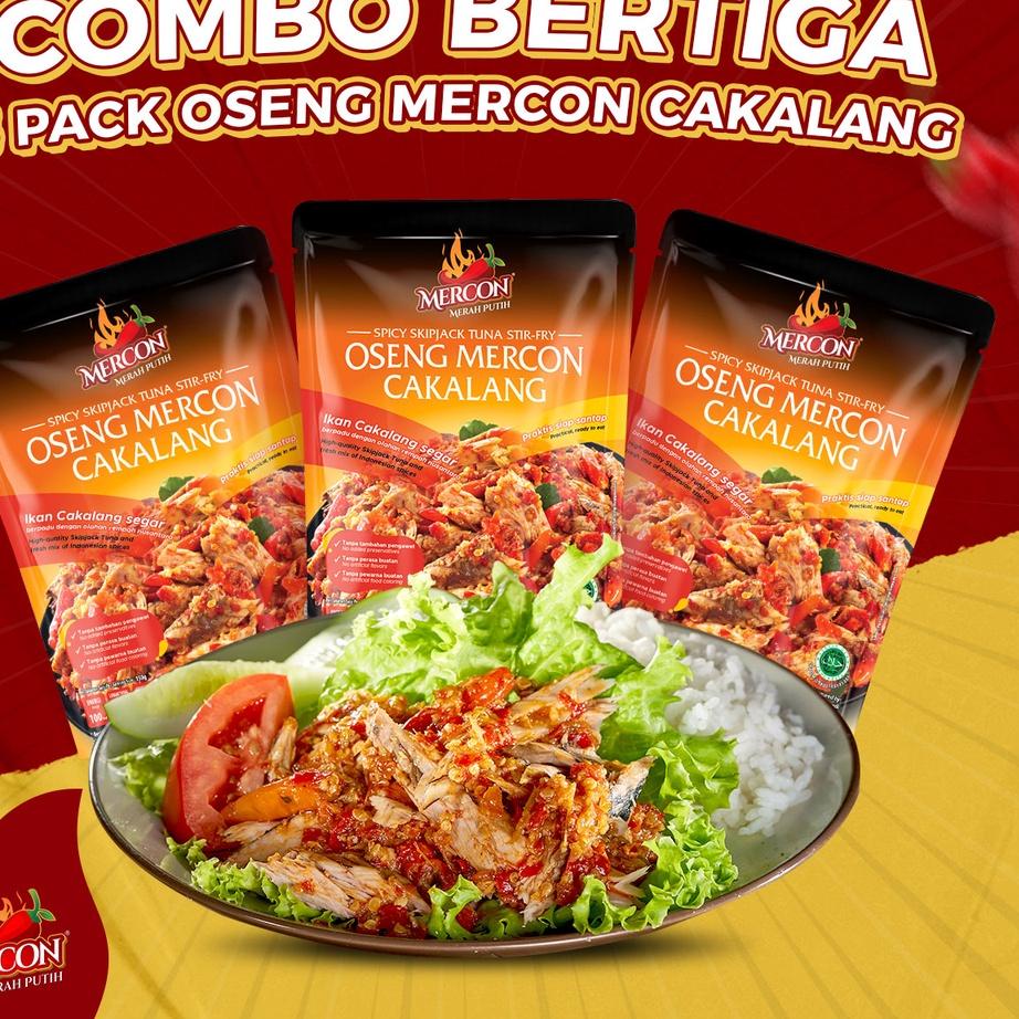 

☼ Mercon Merah Putih - Hemat Combo Bertiga || 3 x Oseng Mercon Cakalang ➼