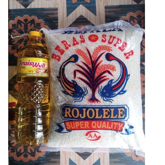 

۩ Paket Ceria - Beras Rojolele Kepala 4 Liter + minyak 1 liter ✧