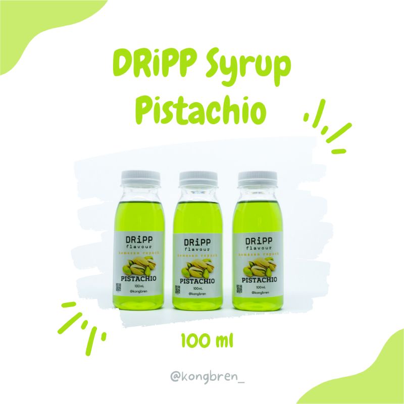 Dripp Syrup Pistachio Repack 100ml - Sirup Dripp Pistachio 100 ml