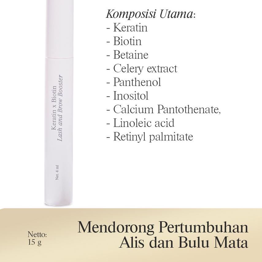 ❁ The Aubree Keratin x Biotin Lash and Brow Booster 4 ml Serum Penumbuh Bulumata dan Alis ❉
