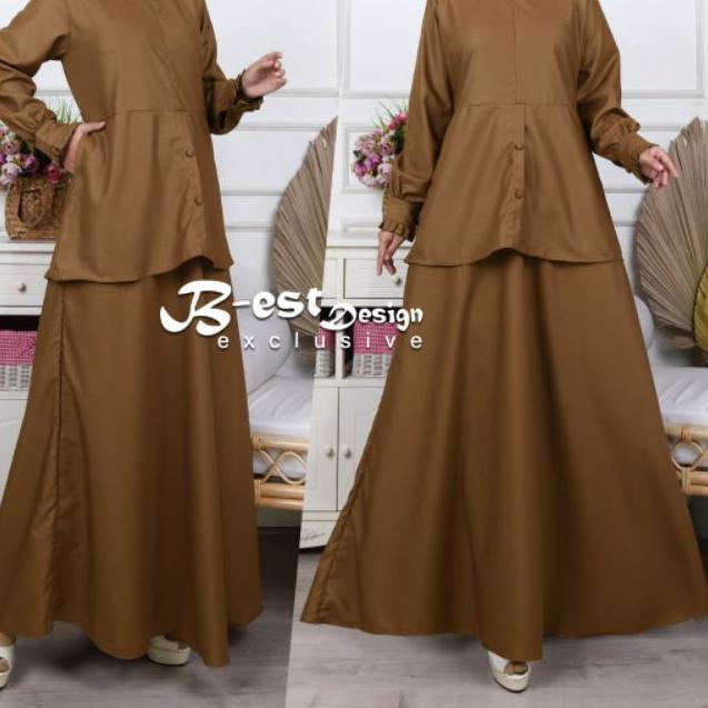 ➺ Gamis Dinas Keki / Khaki PNS Model Rok ➬